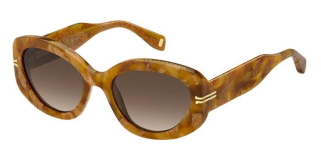 Marc Jacobs MJ 1099/S 03Y/HA Oval Brown Marble Sunglasses  display picture 2