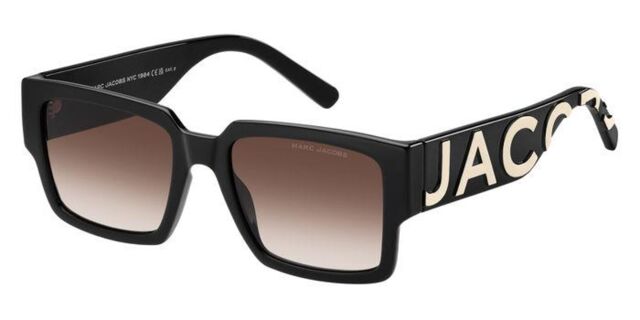 Marc Jacobs MARC 739/S 80S/HA Square Black Sunglasses  display picture 2