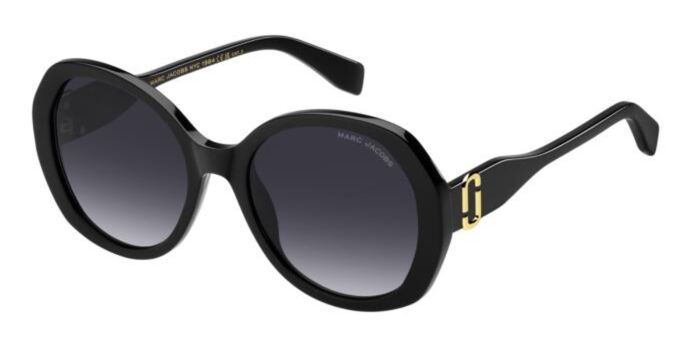Marc Jacobs MJ 1013/S 807/9O Oval Shiny Black Sunglasses  display picture 3