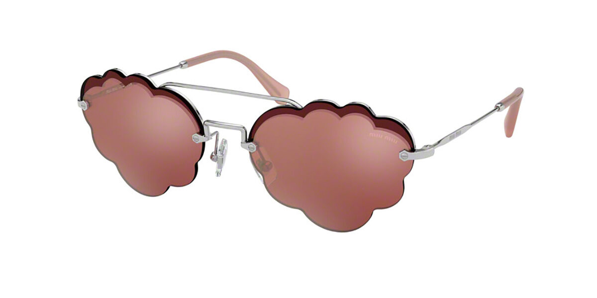 Miu Miu MU57US 1BC177 Sunglasses in Silver | SmartBuyGlasses USA
