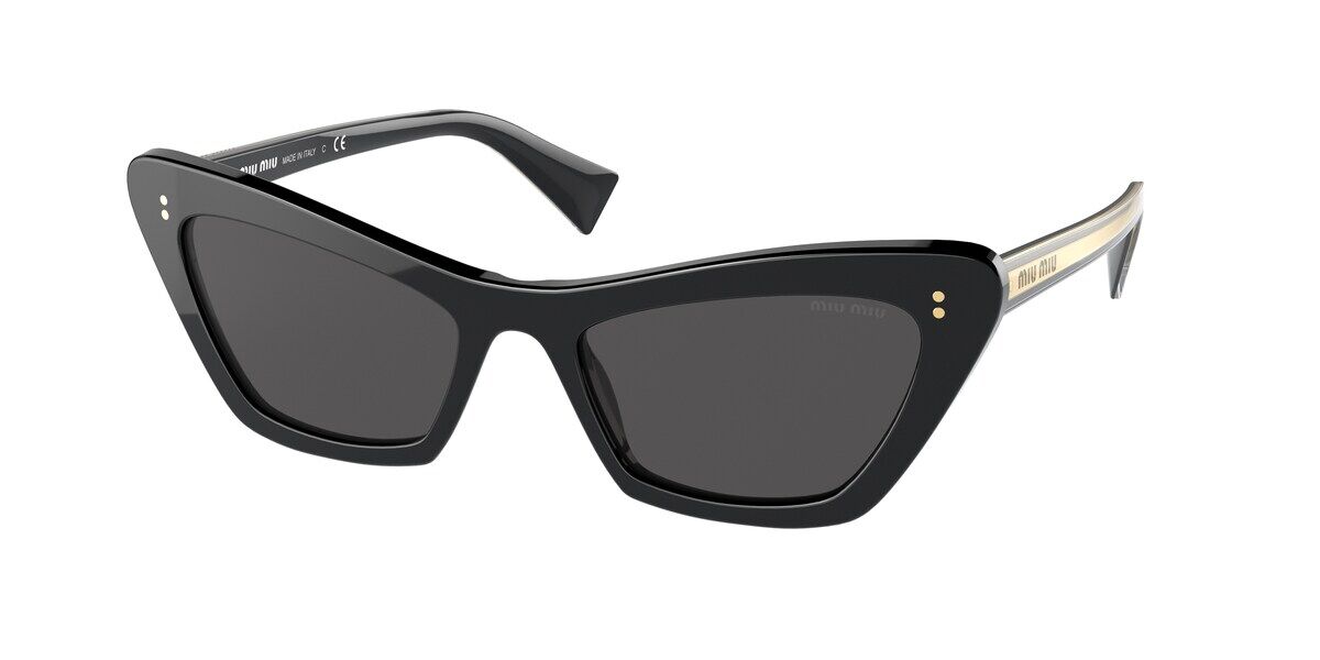 Miu Miu Mu03xs 1ab5s0 Sunglasses Shiny Black Visiondirect Australia 0044