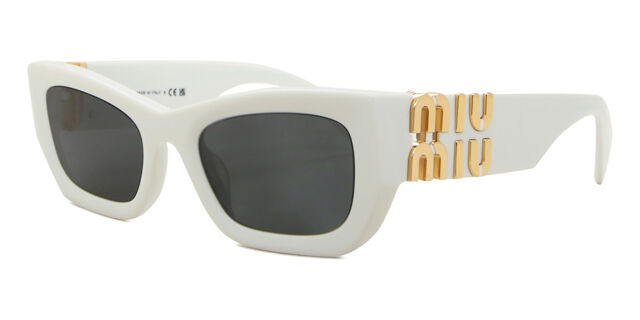 NEW Miu Miu MU09WS White Cat Eye Sunglasses Miu Miu MU09WS 1425S0 Cat Eye White Sunglasses  main image 4