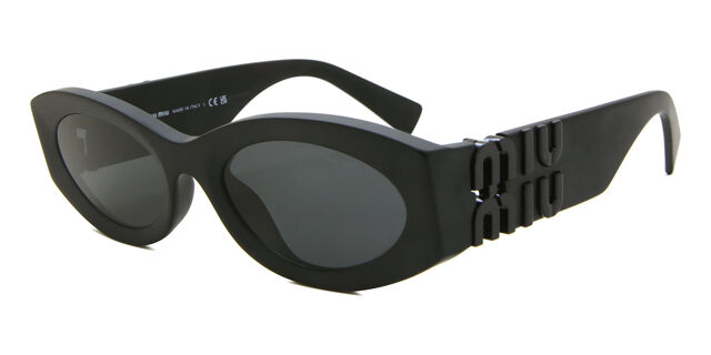 Miu Miu MU11WS 1BO5S0 Oval Black Sunglasses | SmartBuyGlasses US display picture 3