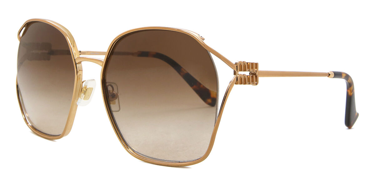 MIU MIU スクエアフレムサンクラス SMU52WS 7OE6S1 MU52WS sunglasses Brown | SmartBuyGlasses US