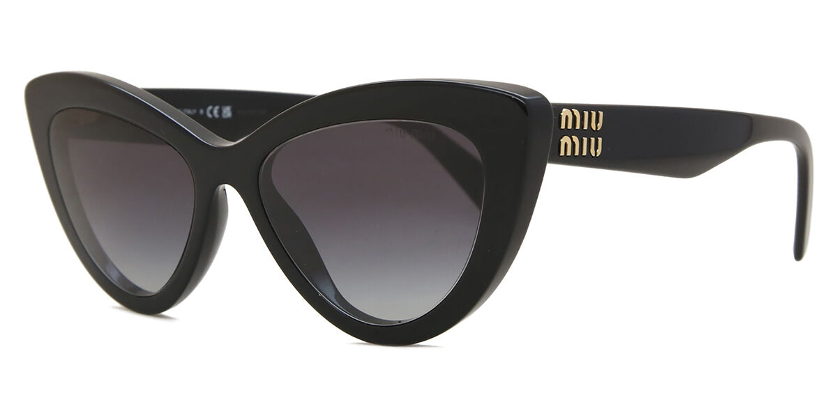 MiuMiu◆キャッツアイサングラス ロゴ モード クラシック MU04YS MU04YS sunglasses Black | SmartBuyGlasses US