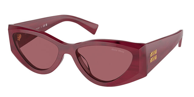 Miu Miu Burgundy Sunglasses Miu Miu // Burgundy & Pink SMU05T Sunglasses – VSP Consignment main image 4