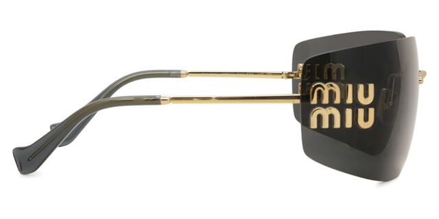 Miu Miu MU54YS 5AK5S0 Wraparound Gold Sunglasses  display picture 1