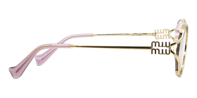 Miu Miu MU52YS 5AK06S Rectangle Gold Sunglasses  display picture 3