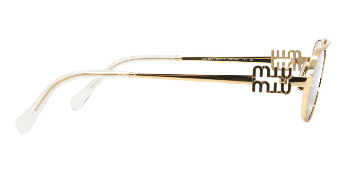 MIU MIU オハルフレムサンクラス MU54ZS 5AK30C MU54ZS sunglasses Gold | SmartBuyGlasses US