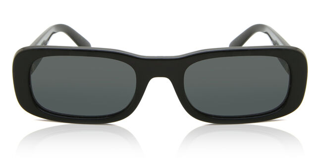 MIU MIU Rectangle shape with Acetate black frame And Polyamide Solid Color lens MU A05S Miu Miu Sunglasses 16K08Z Black - eye-oo.com main image 4
