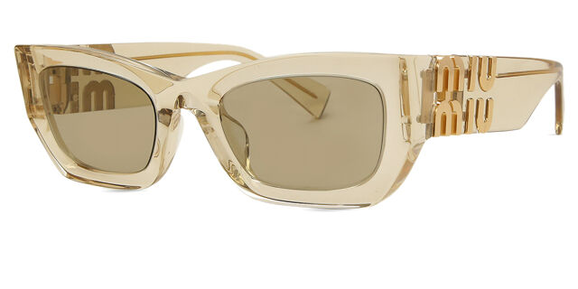 Miu Miu White and Brown Cat Eye Sunglasses with Gradient Lenses Miu Miu Havana Brown Gradient SMU05U Cat Eye Sunglasses Miu  main image 2