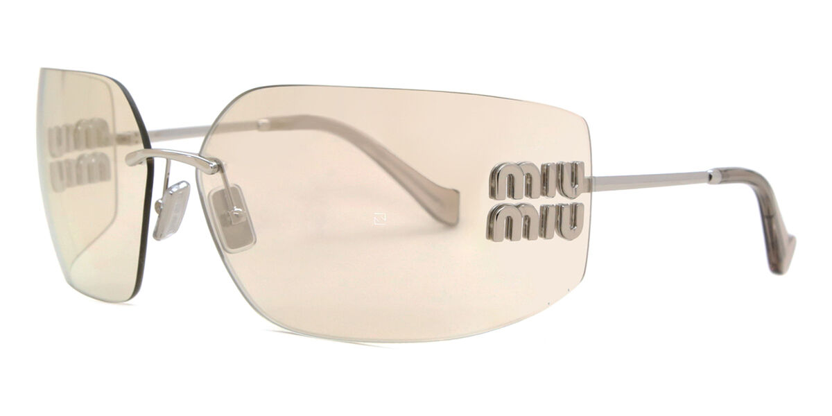 MIU MIU ラッフアラウントサンクラス MU54YS 1BC10F MU54YS sunglasses Silver | SmartBuyGlasses US