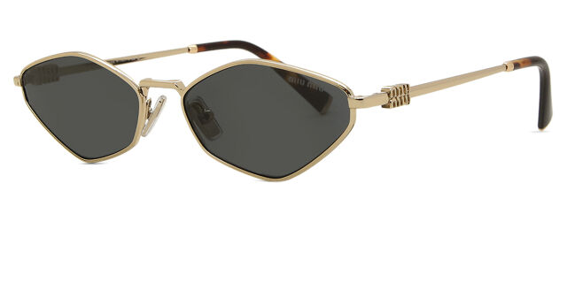 Miu Miu MU56ZS ZVN5S0 Geometric Pale Gold Sunglasses  display picture 1