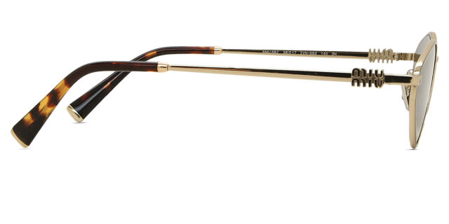 Miu Miu MU56ZS ZVN5S0 Geometric Pale Gold Sunglasses  display picture 1
