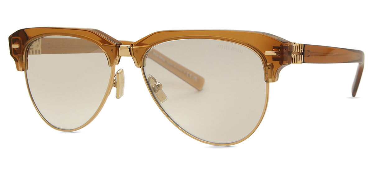 MU09ZS sunglasses Transparent Caramel Brown/Gold