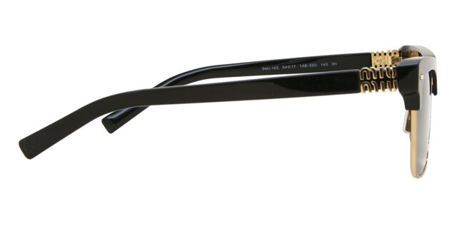 Miu Miu MU10ZS 1AB5S0 Browline Black/Gold Sunglasses  display picture 1