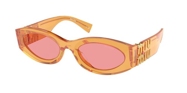 Miu Miu Orange Sunglasses with case Miu Miu Regard Brown Sunglasses With Mirror Lenses | MU 11ZS  main image 4