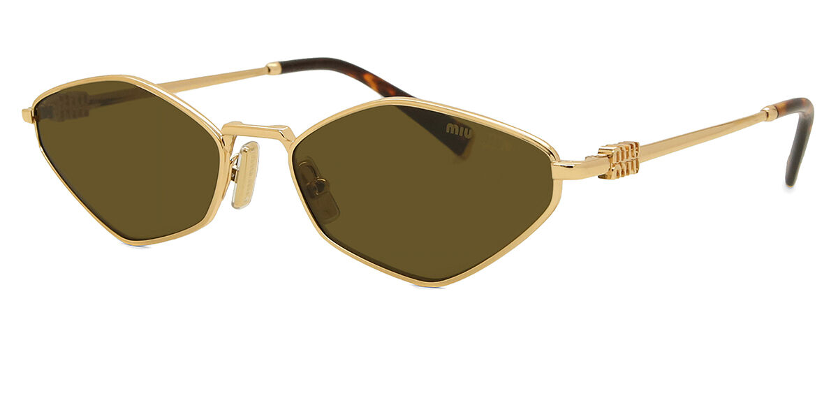 MIU MIU キャットアイサンクラス MU56ZS ZVN5S0 Miu Miu MU 56ZS L (56 - 17) with Grey lenses and Gold frame