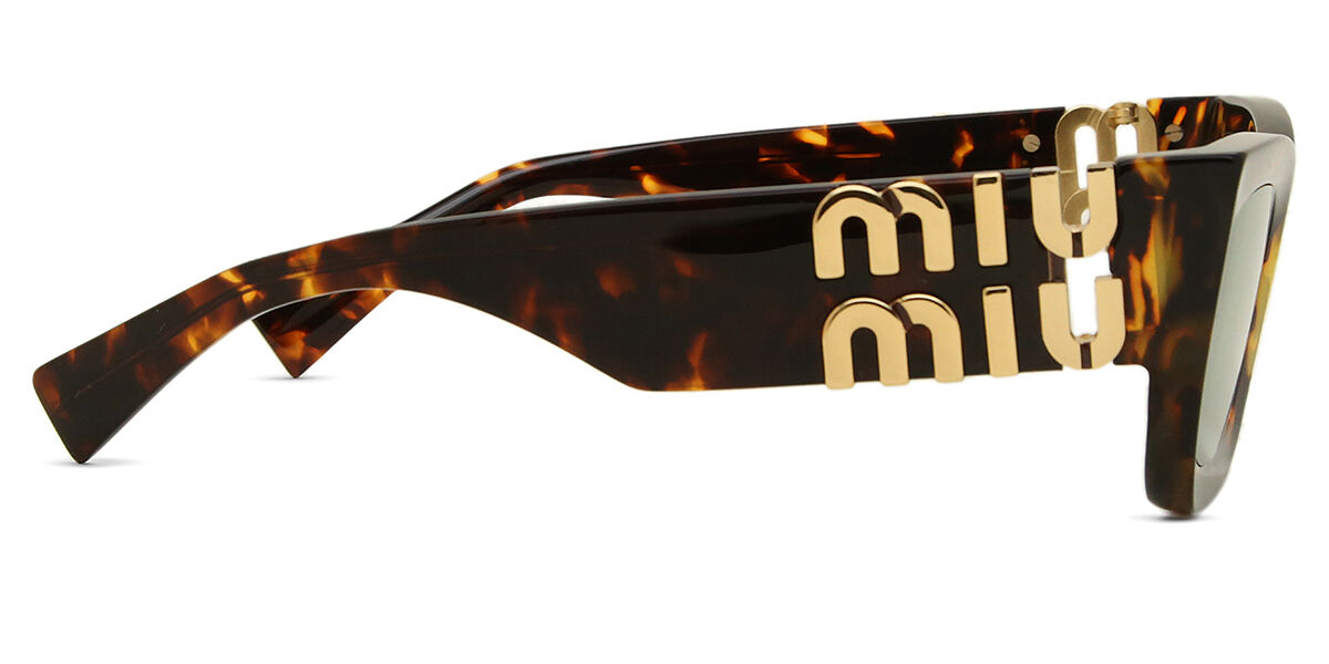 MIU MIU スクエアフレムサンクラス MU09WS 14L50O MU09WS sunglasses Honey Yellow Tortoise | SmartBuyGlasses US