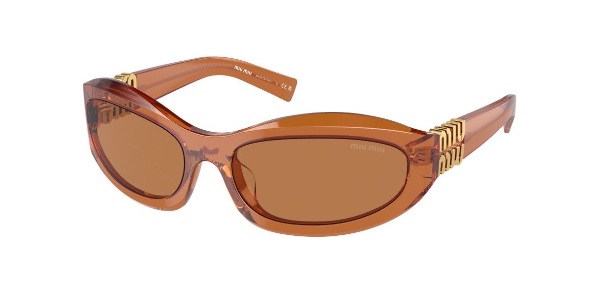 Miu Miu MU14ZSF Asian Fit 15T10I Gafas De Sol Para Mujer Marrones