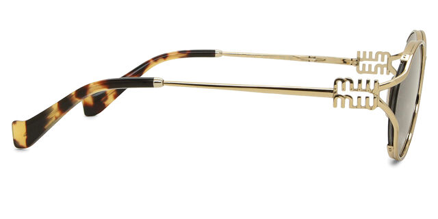 Miu Miu MU52YS ZVN5D1 Rectangle Pale Gold Sunglasses  display picture 1