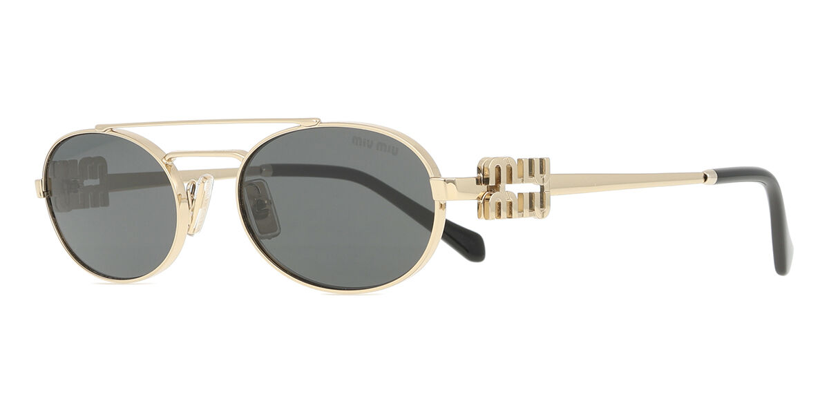 MIU MIU オハルフレムサンクラス MU54ZS ZVN08Z MU54ZS sunglasses Pale Gold | SmartBuyGlasses US
