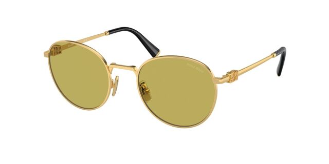 Miu Miu MU55ZS 5AK07O Oval Gold Sunglasses | SmartBuyGlasses US display picture 2