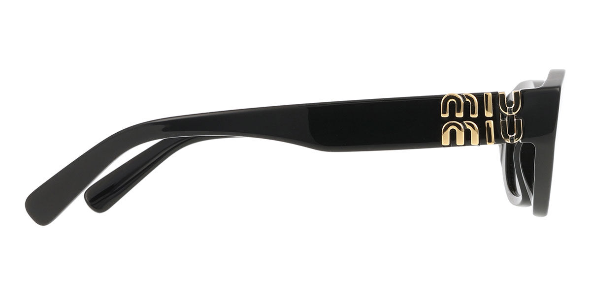 Miu Miu MUA03S 16K08Z Oval Black Sunglasses | SmartBuyGlasses US