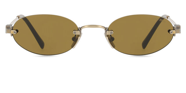Miu Miu MUA54S 26C09Z Oval Old Gold Sunglasses  display picture 2