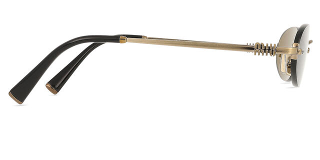 Miu Miu MUA54S 26C09Z Oval Old Gold Sunglasses  display picture 1