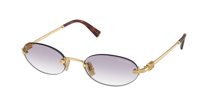 Miu Miu Women Sunglasses Old Gold Brown Oval MUA54S 26C09Z NEW AUTHENTIC Miu Miu MU A54S Old Gold/Dark Brown (26C-09Z) Sunglasses | eBay main image 4