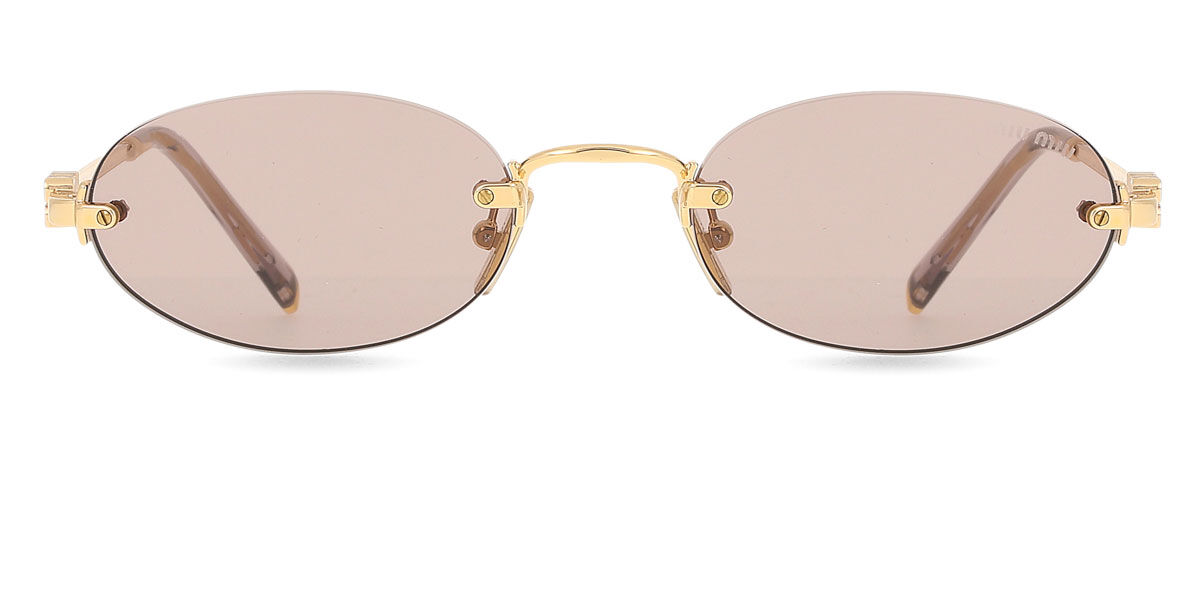 Photos - Sunglasses MIU MIU MUA54S 5AK20I Women’s  Gold Size 51 