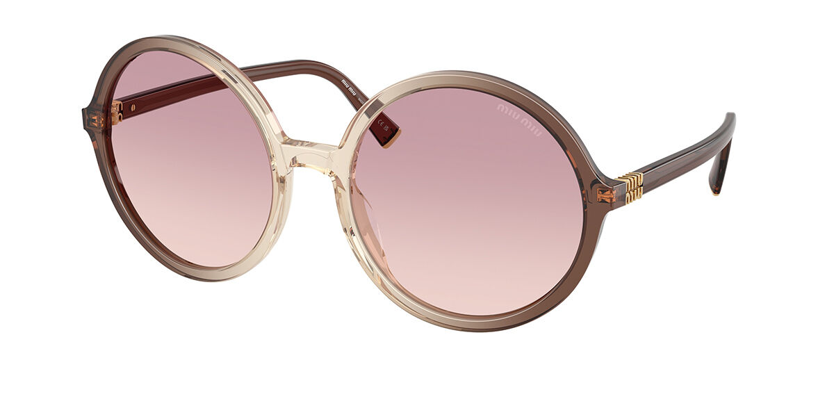 Miu Miu MUB02SF Asian Fit 25G40S 59 Bruna Solglas&ouml;gon Kvinna