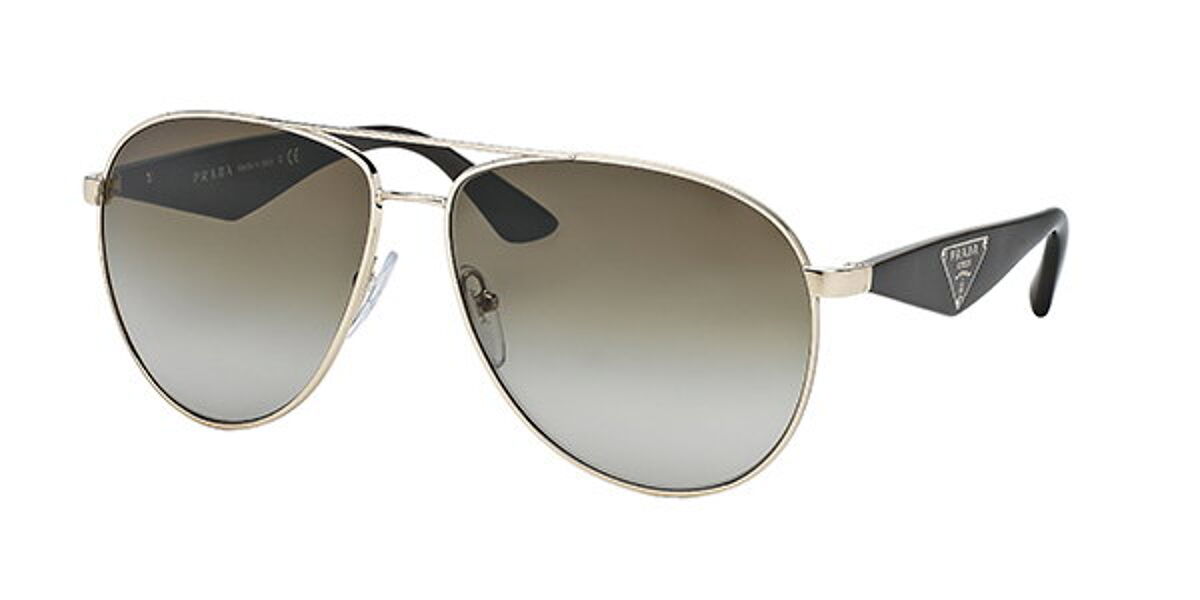 Prada PR 53QS TRIANGLE ZVN1X1 Sunglasses in Gold | SmartBuyGlasses USA