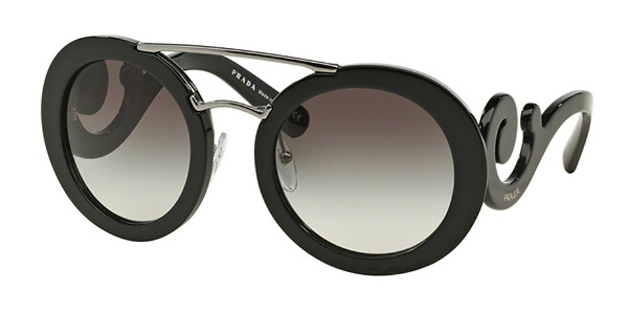 Prada PR 13SS BAROQUE EVOLUTION 1AB0A7 Sunglasses in Black |  SmartBuyGlasses USA
