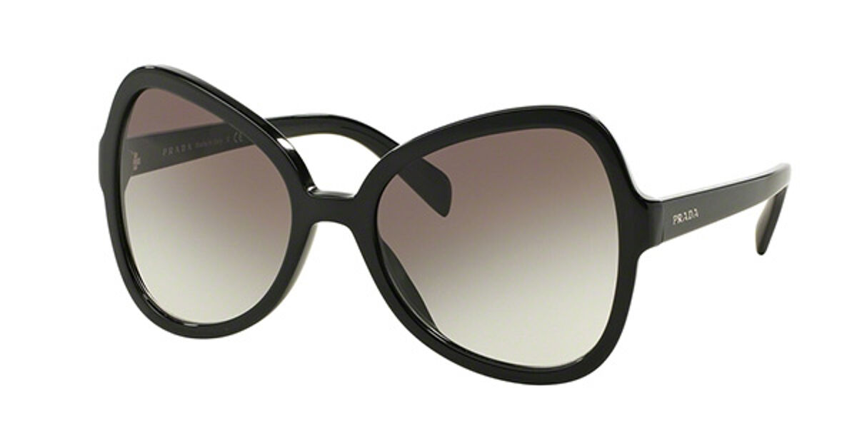 Prada PR 05SSF Asian Fit 1AB0A7 Sunglasses Black | SmartBuyGlasses UK