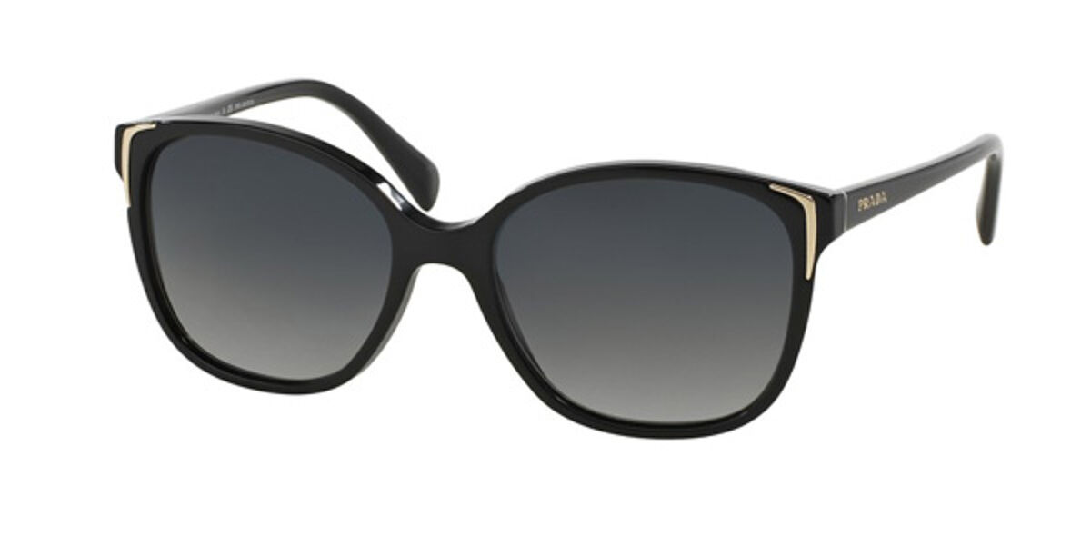 Prada PR 01OSA Asian Fit Polarized 1AB5W1 Sunglasses in Black ...