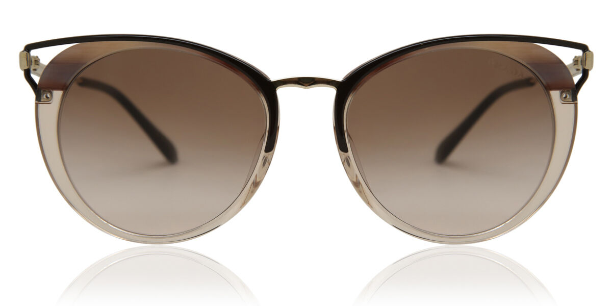 Prada PR 66TSF Asian Fit LMN0A6 Sunglasses Stripped Brown Gold ...