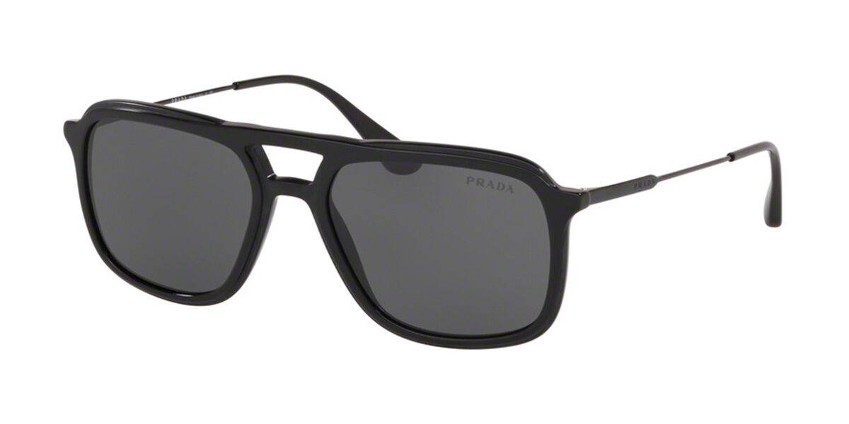 Prada PR 06VSF Asian Fit 1AB1A1 Sunglasses Black | SmartBuyGlasses UK