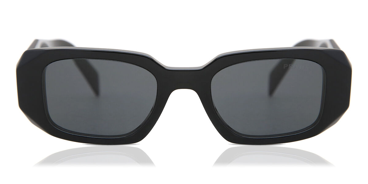 Prada PR 17WS Symbole 1AB5S0 Sunglasses in Shiny Black 