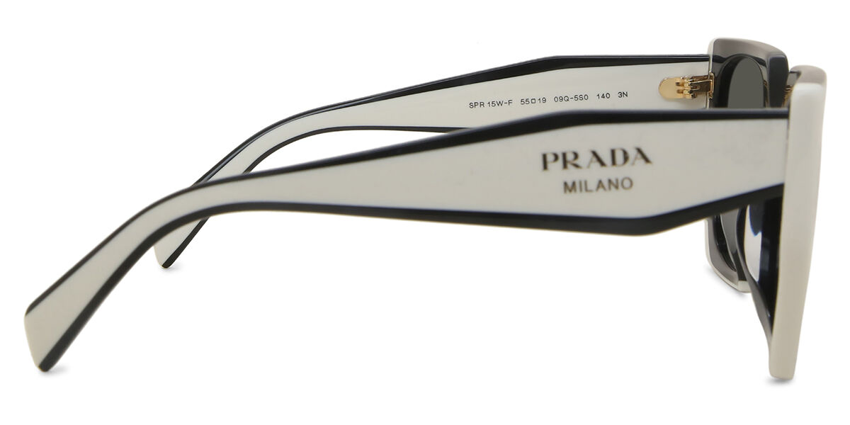 関税込【Prada】Asian Fit PR 15WSF サングラス国内発 PR 15WSF Asian Fit サングラス Black White | SmartBuyGlasses JP