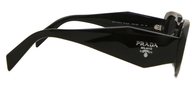 Prada PR 17WSF Symbole Asian Fit 1AB5S0 Sunglasses Black 