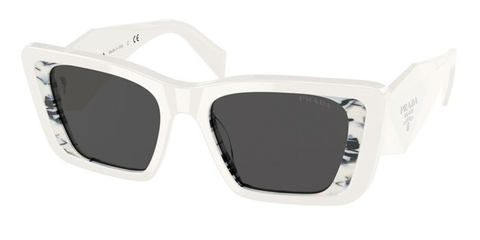 Prada PR 08YSF Symbole Asian Fit 03V01O Cat Eye Black Marble  display picture 1