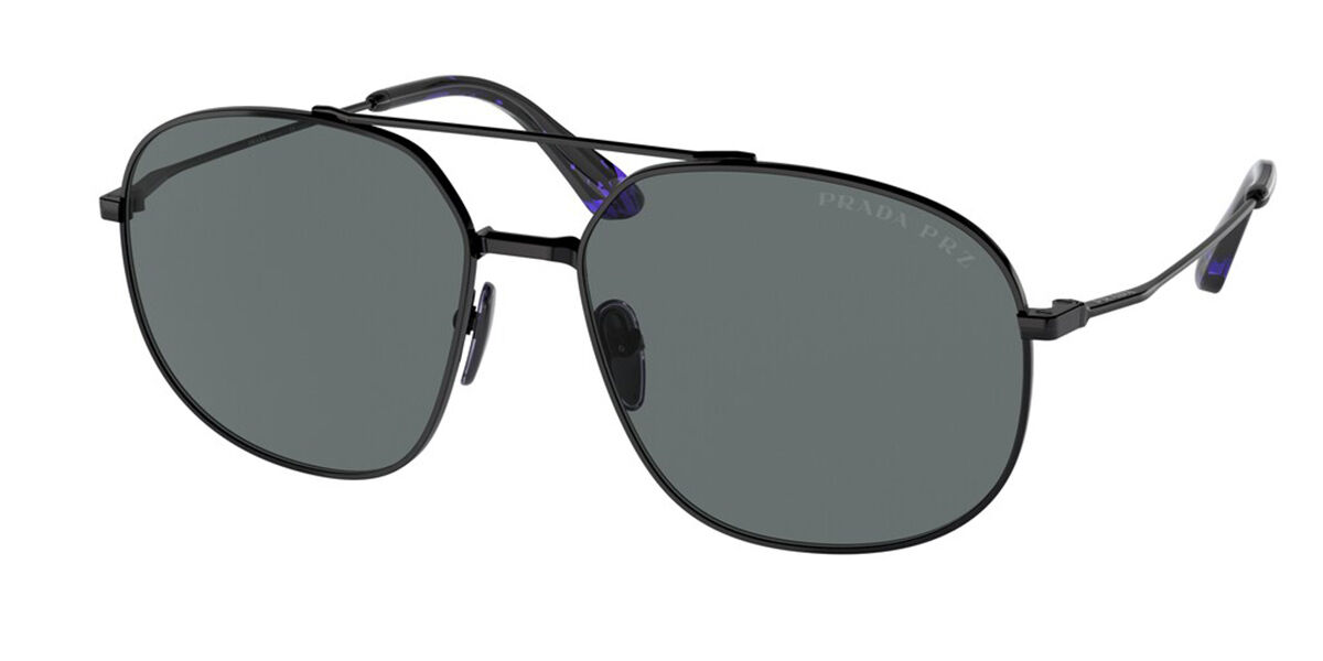 Prada PR 51YS Polarized 1AB5Z1 Sunglasses Black | SmartBuyGlasses UK