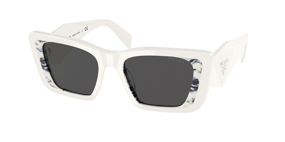Prada PR 08YS Symbole 02V5S0 Sunglasses in White Havana Black |  SmartBuyGlasses USA