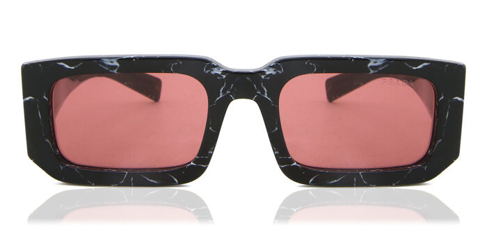 Prada PR 06YS 16M08S Rectangle Burgundy Sunglasses  display picture 2