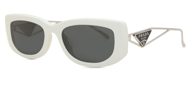 Prada PR 14YS 1425S0 Rectangle White Sunglasses 
