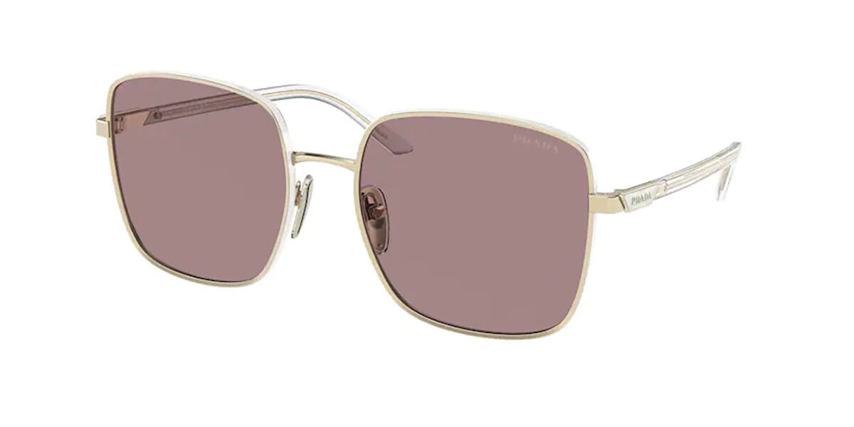 Prada PR 55YS ZVN06I Sunglasses Pale Gold White | SmartBuyGlasses New ...