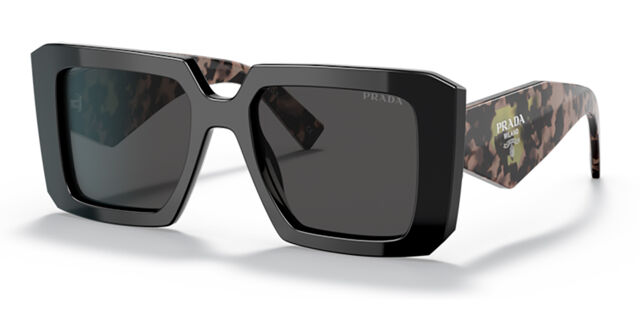 Prada PR 23YSF Prada PR 23YSF Asian Fit 2AU06B Square Tortoise Sunglasses  main image 4