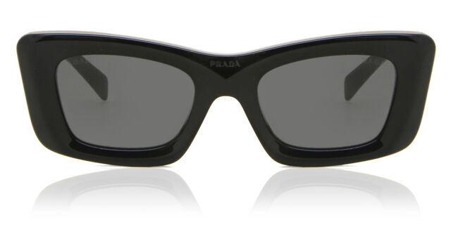Prada PR 13ZS 1AB5S0 Cat Eye Black Sunglasses 
